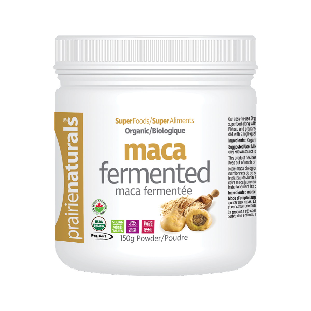 Prairie Naturals Fermented Organic Maca Wholefood Powder