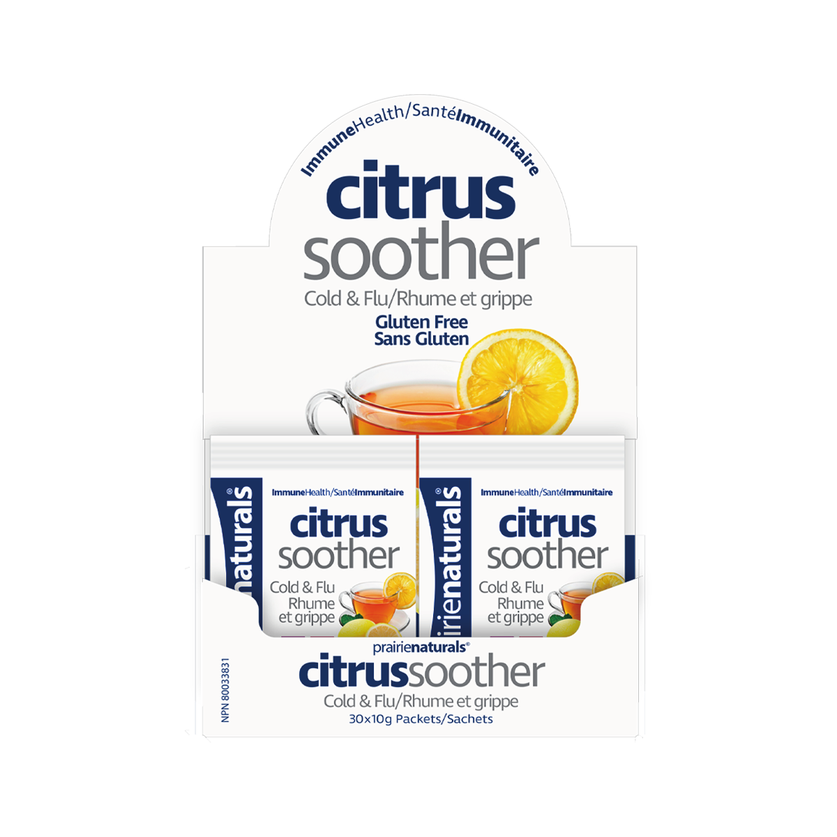 Prairie Naturals Citrus Soother Cold & Flu Immune Boosting Drink 天然特效感冒熱飲 30包/盒 - 提升免疫力，舒緩初起感冒症狀，喉嚨不適，止鼻水，味道可口