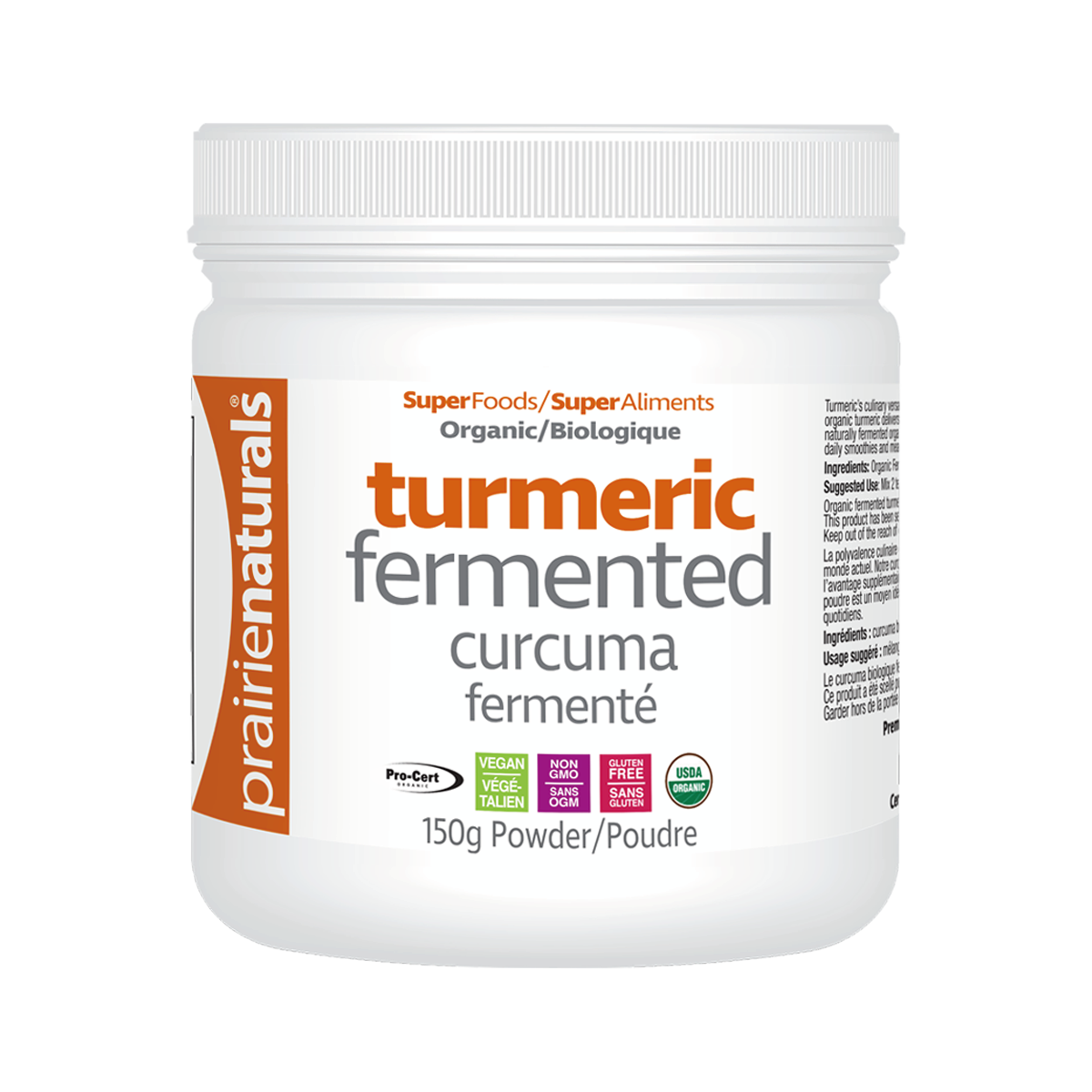 Prairie Naturals Fermented Organic Turmeric Wholefood Powder 有機發酵薑黃粉 150g