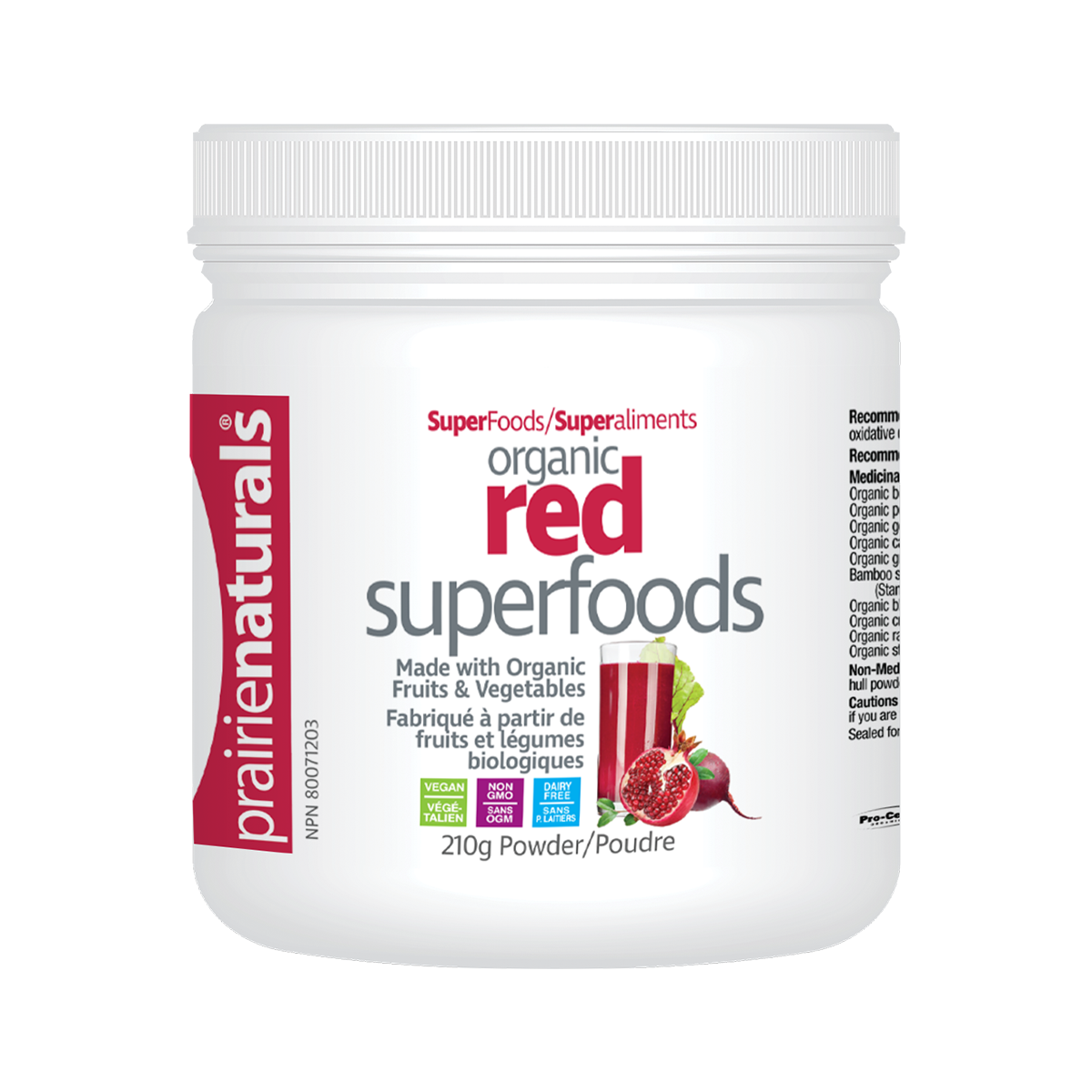 Prairie Naturals Organic Red Superfoods  210g