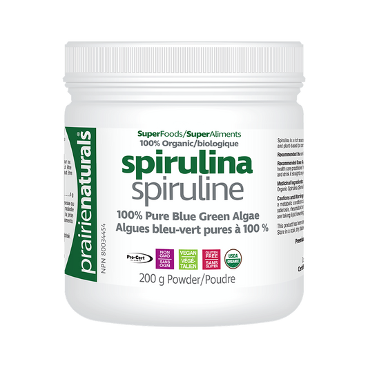 Prairie Naturals Organic Spirulina Powder 有機螺旋藻粉 200g