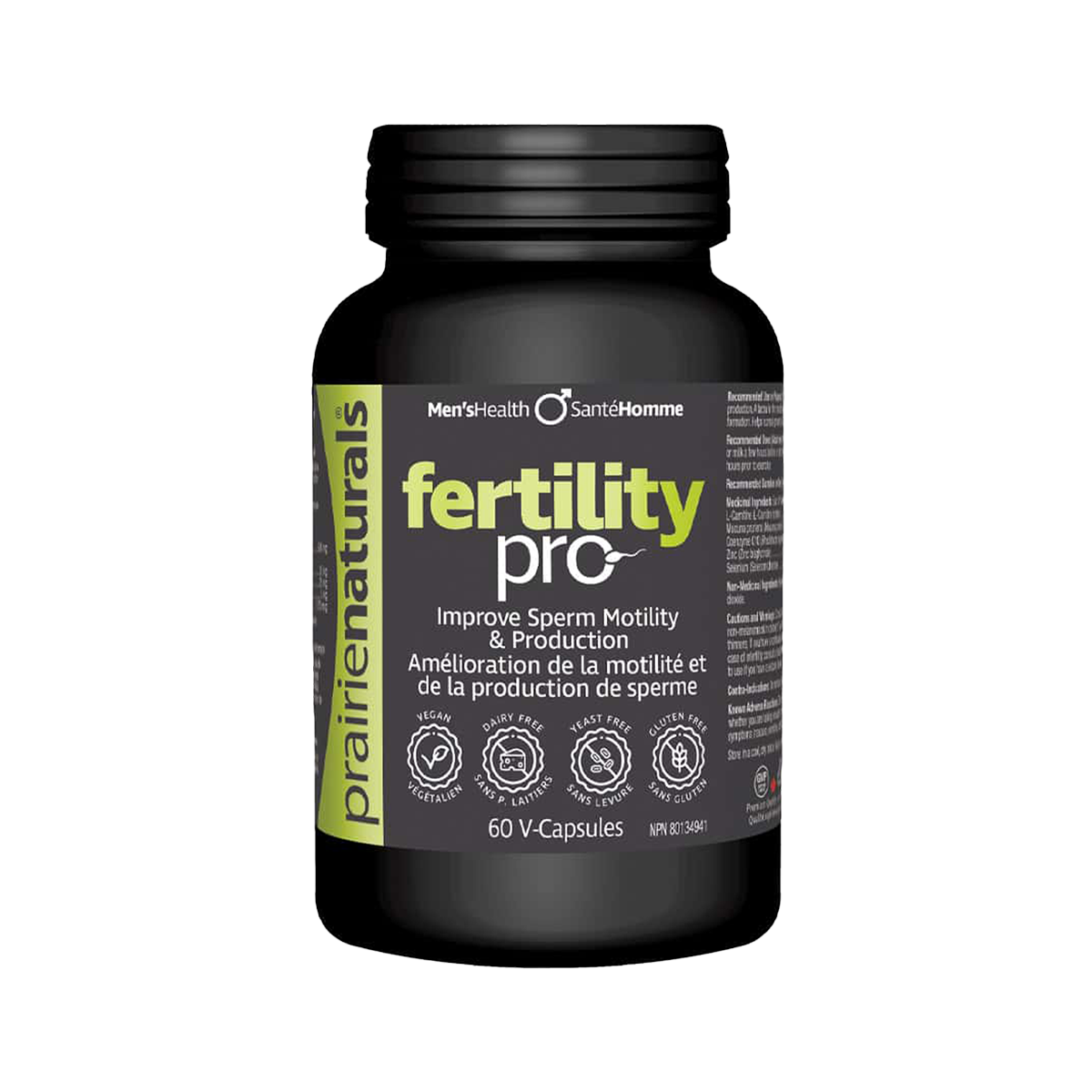 新品優惠 - Prairie Naturals Fertility Pro  60 V-capsles 男士生育配方 60粒