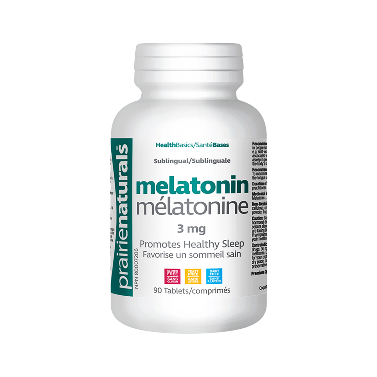 Prairie Naturals Melatonin Sublingual 褪黑素薄荷糖 90片 Exp:2026/11