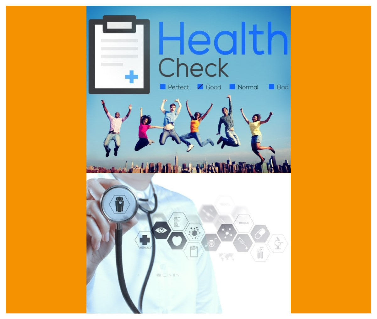 40 items - selected three high health checks (1 time)