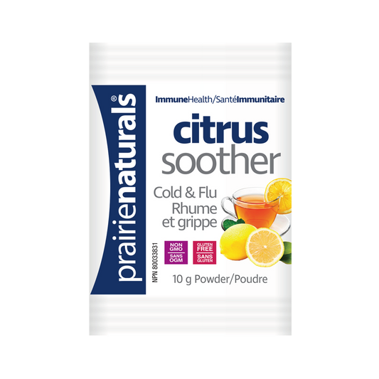 Prairie Naturals Citrus Soother Cold & Flu Immune Boosting Drink - Portable 10g (for 1 serving)