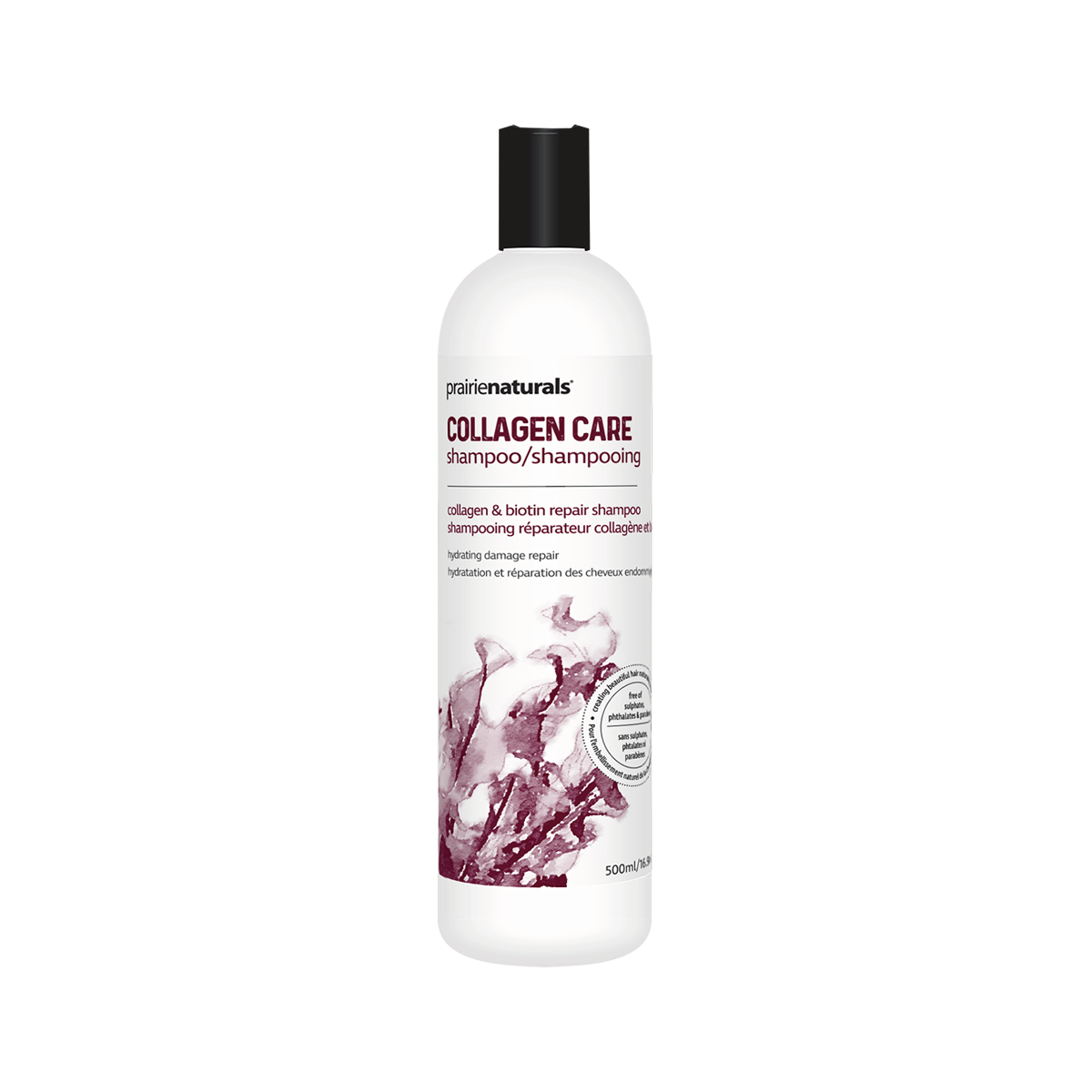 Prairie Naturals Collagen Care Marine Collagen & Biotin Shampoo / Shampooing 500ml