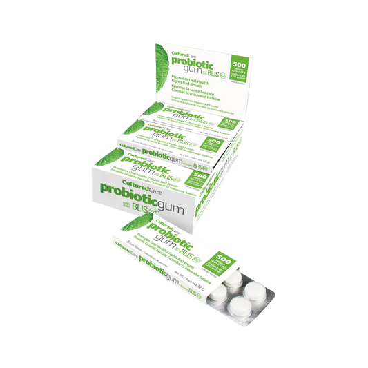 Prairie Naturals CulturedCare Probiotic Gum BlisK12 - (Spearmint/Mint Flavor) 12 Racks/Box